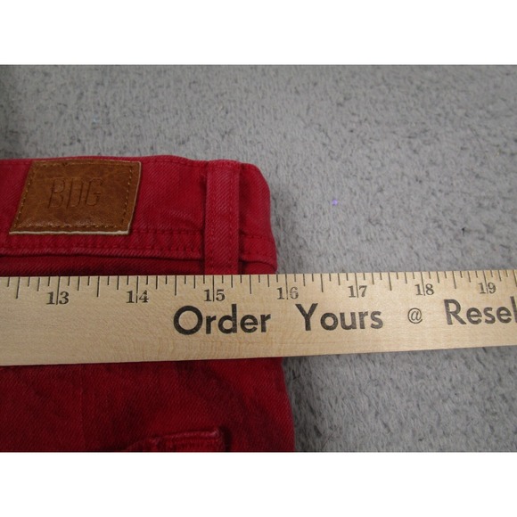 BDG Jeans Mens 32x32 Red Skinny Distressed Urban Outfitters Pockets - Picture 10 of 10